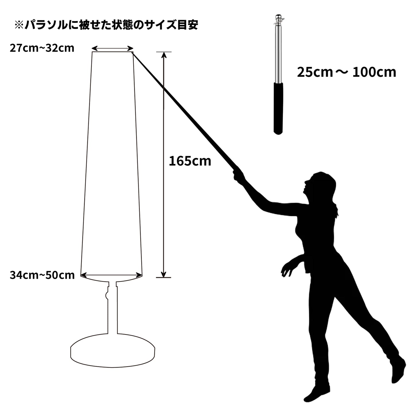 パラソルカバー 防水 約2m ファニチャーカバー ハンギングパラソルカバー パラソルファニチャーカバー ガーデンパラソル ガーデンファニチャー ガーデンパラソルカバー ビーチパラソルカバー ハンギングパラソル 紫外線防止 取り付け簡単 オックスフォード420D 縦170cm